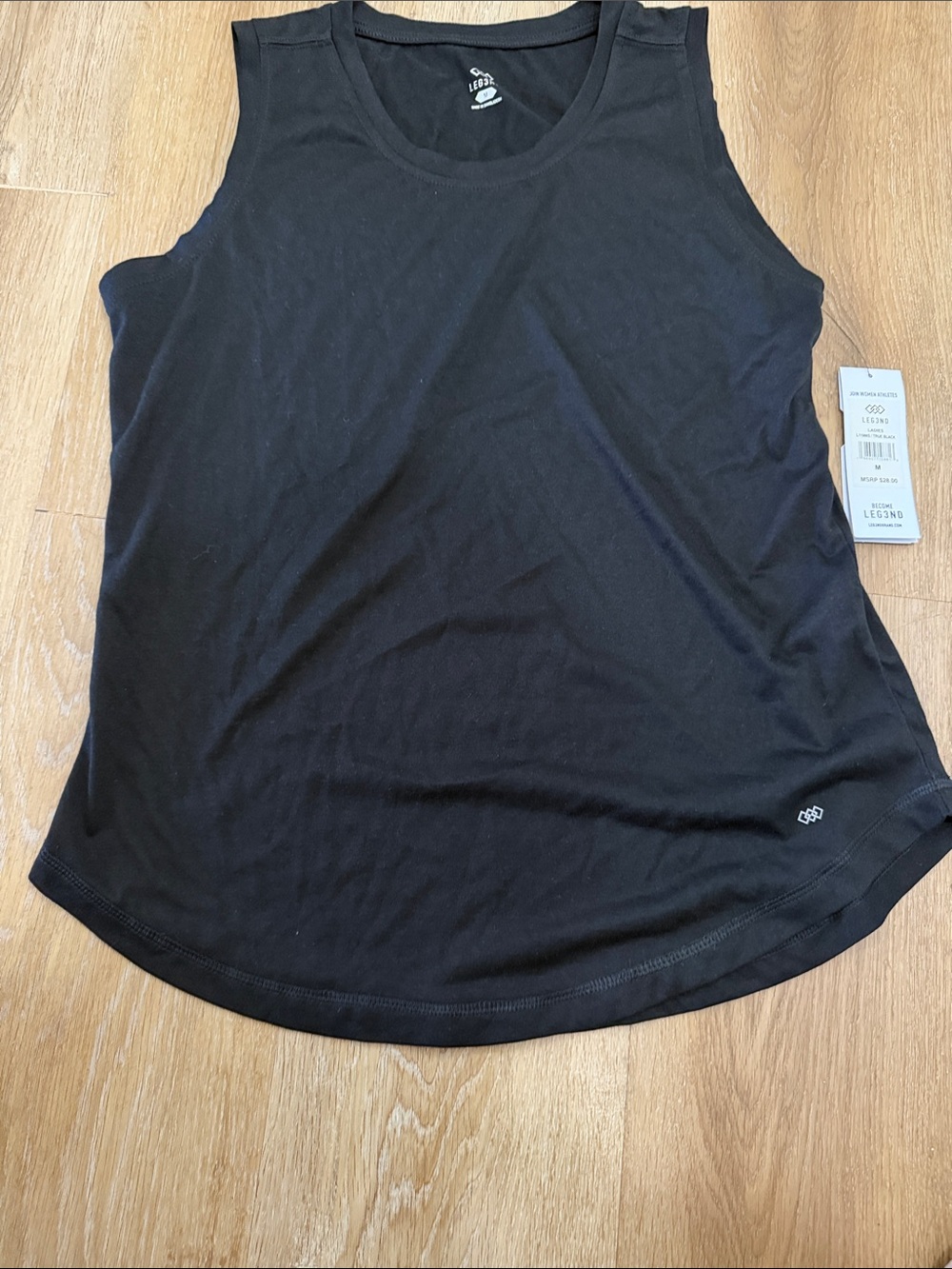 Legend Athletic Black Scoop Neck Tank Top